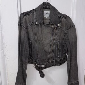 Zara Women's Black Denim Jacket